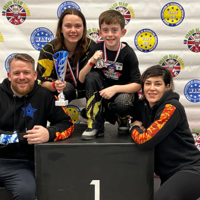 Child in martial arts uniform